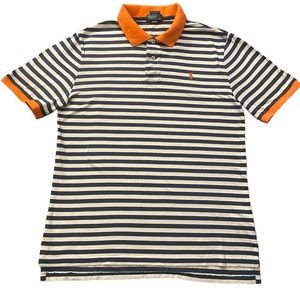 Polo Ralph Lauren navy blue and white striped polo shirt in boys XL